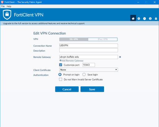 FortiClient VPN Offline