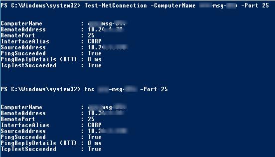 بررسی پورت TCP باز با Test-NetConnection